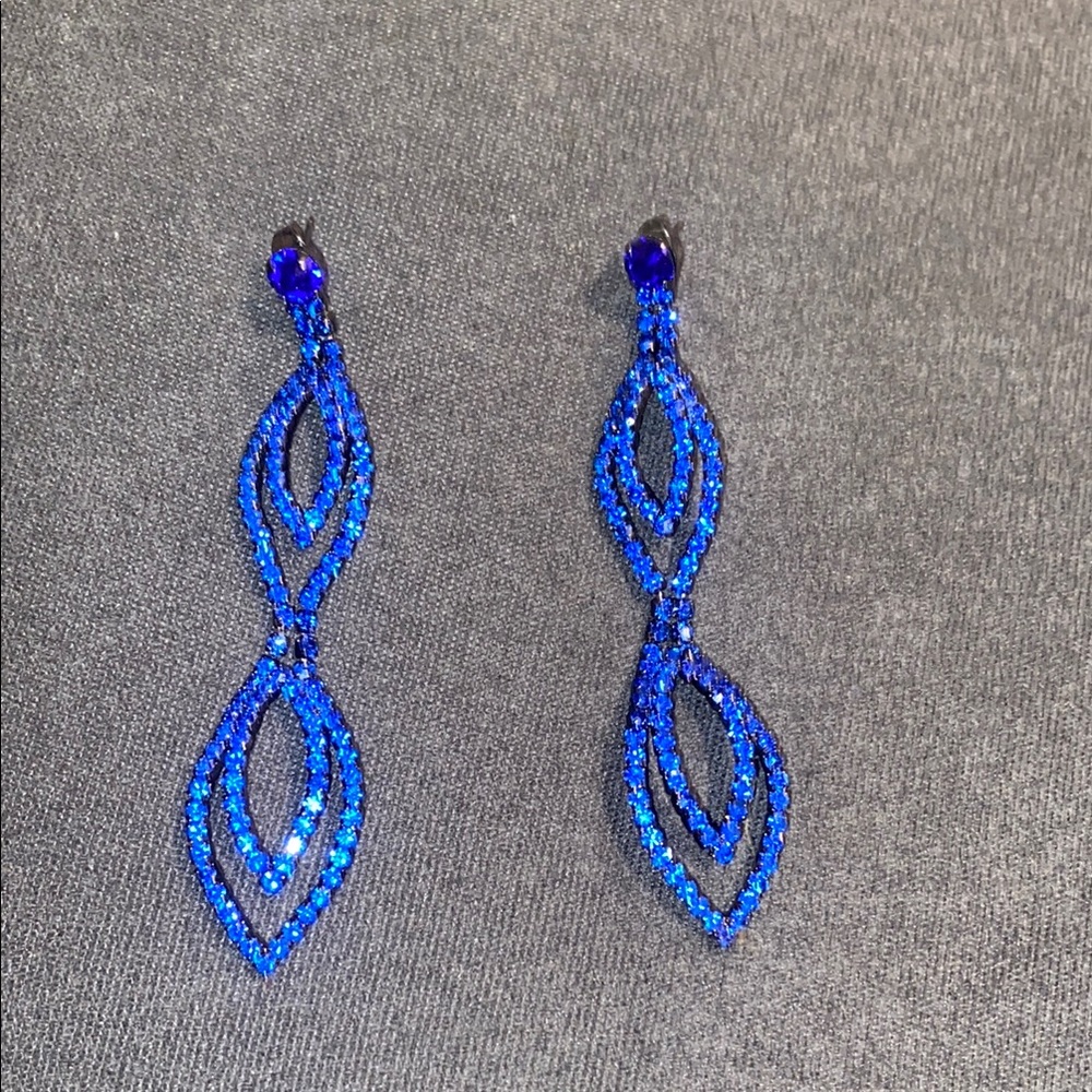 Elegant Blue Dangle Earrings